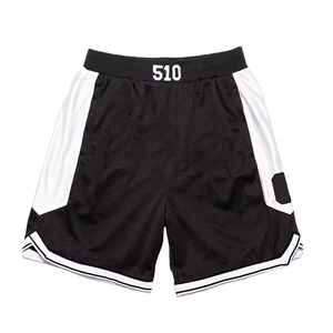 Streetwear vintage Shorts Hommes Respirant Tackle Broderie Rétro Femmes Plain Double Mesh Custom Basketball Shorts - Product Image 5