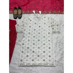 Conjunto de Salwar Patiala Bordado Elegante para Mujer para Fiestas - Product Image 1