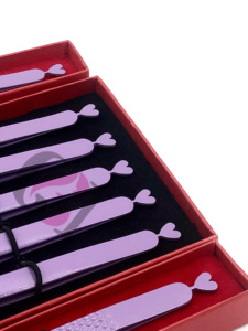 Isolement professionnel poudre violet clair revêtement coeur droit conception Extension de cils pince à épiler outils de beauté en acier inoxydable - Product Image 3