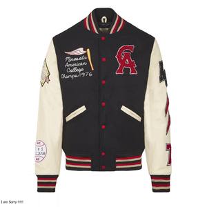 เสื้อแจ็คเก็ตสำหรับผู้ชาย เสื้อแจ็คเก็ตวาร์ซิตี้ เสื้อแจ็คเก็ตทีมบูลส์ เสื้อแจ็คเก็ตชิคาโก เสื้อแจ็คเก็ตวาร์ซิตี้แขนยาวสีตัดกันทันสมัยสำหรับผู้หญิง - Product Image 5