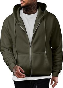 Sudaderas con capucha informales de invierno para hombre, Color sólido, ajuste Regular, 100% algodón, Polar, secado rápido, respetuoso con el medio ambiente, transpirable - Product Image 4
