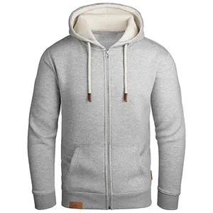 Very High Quality Hoodie For Men Zip Up Style Hoodie With Two Compartment Pockets And Made Of 100% Cotton Customized Logo