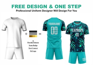 Uniforme de camiseta de fútbol de equipo impreso por transferencia de calor personalizado de alta venta con el último diseño 100% poliéster transpirable de secado rápido - Product Image 4