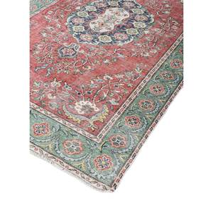 Tapis en laine noué à la main de grande taille, motif médaillon rouge et orange, pour salon, couloir rectangulaire - Pae-2142 - Product Image 2