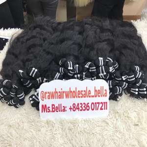 ช่อผมมนุษย์แบบคู่สำหรับต่อผมลอนแบบเวียดนามคลื่น100% ธรรมชาติไม่ผ่านการแปรรูปผม VQ 100gr เบลล่า - Product Image 3
