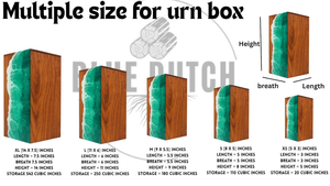 Handmade Wooden Urn <b>Box</b> Custom Engraved Rosewood & Green Resin <b>Memorial</b> <b>Keepsake</b> <b>Box</b> Decorative Cremation Urn for Ashes - Product Image 6