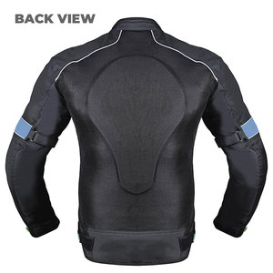 Blouson de moto en Cordura, coupe-vent, ajustement réglable, pour usage quotidien sur route, blouson de moto en Cordura blindé - Product Image 3