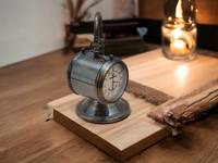 CH Moderne Mechanische Holz-Tischuhr mit Zeigeranzeige und Radioprojektion für Büro, Heimdekoration und Geburtstagsgeschenk