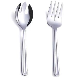 ชุดช้อนส้อมพร้อมที่จับทำจากเหล็กเคลือบสำหรับเสิร์ฟสลัดพร้อมเสิร์ฟในร้านอาหาร - Product Image 3