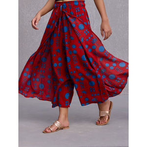 Pantalones Anchos de Cintura Alta Ambika, Estilo Cargo, con Cintura Elástica, Modal Transpirable y Texturizado - Product Image 3