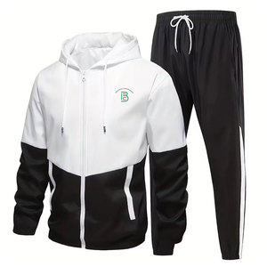 Men's Sweatpants Hoodie Sets Wholesale Custom Logo Eco-Friendly Lightweight Solid <b>Polyester</b> Oversize Two-Piece <b>Joggers</b> - Product Image 6