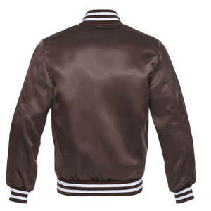 Chaqueta Universitaria de Satén para Hombre, Bordada Personalizada por el Fabricante ODM, Chaqueta Bomber de Béisbol, Chaqueta Universitaria con Letras, Camuflaje, Dibujos Animados, Impermeable - Product Image 4