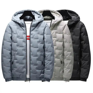 Veste matelassée en toile à capuche pour homme, coupe-vent, respirante, chaude pour l'hiver, vente en gros OEM, meilleure qualité - Product Image 1