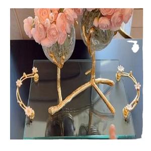 New Arrival Charger Home Decor Products Indian Handcraft Art Collectable New Designer Luxury <b>Glass</b> <b>Bowl</b> & Tray - Product Image 1