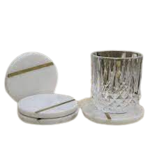 Sous-verre en marbre de qualité supérieure ensemble de formes rondes entièrement personnalisé en Stock tapis et tampons en verre prix bas utilisation la plus exigeante pour le mariage - Product Image 6