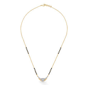 สร้อยคออัญมณีทองคำและเพชรดีไซน์ทันสมัยสำหรับผู้หญิง "Divine Love" - Product Image 2