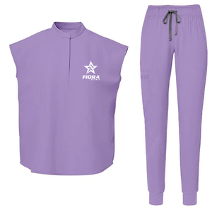 Uniforme médical chirurgical pour hôpital, infirmière, spa, salon, en polyester/rayonne tricoté, avec logo personnalisé, ensembles en gros - Product Image 1