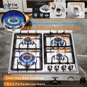 Piano Cottura a Gas da Incasso a 4 Fuochi in Acciaio Inox di Grande Successo, Alimentazione Elettrica, Portatile a <span class=keywords><strong>GPL</strong></span> <span class=keywords><strong>per</strong></span> Elettrodomestici da Cucina - Product Image 4