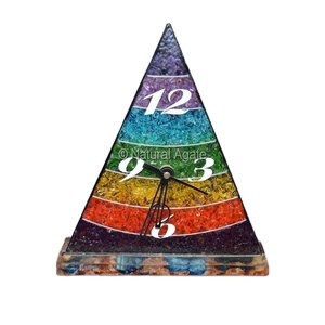 Nhà cung cấp của Chakra orgone năng lượng kim tự tháp đồng hồ bán quý đá thủ công thiết kế đồng hồ độc đáo trong hình dạng kim tự tháp - Product Image 1