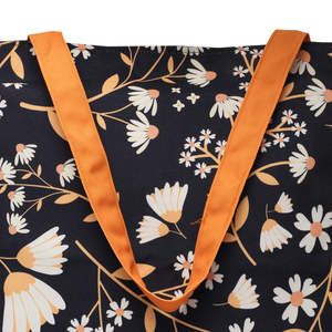 Sacs fourre-tout en toile de coton Midnight Garden avec fermeture à glissière, logo personnalisable pour un usage quotidien - Product Image 6