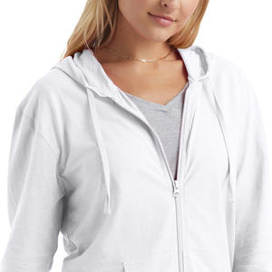 New Arrival <b>Women</b> Streetwear Winter Use <b>Hoodie</b> Knitted Fabric <b>Zipper</b> Style Pullover <b>Hoodie</b> For Adults <b>Women</b> - Product Image 4