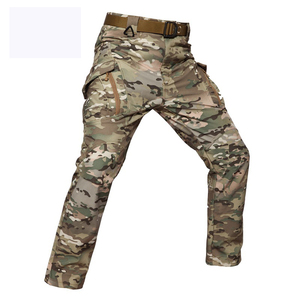 Pantalon de randonnée décontracté en molleton Softshell pour hommes du fabricant Pantalon cargo d'extérieur d'hiver multi-poches pour la chasse respirant - Product Image 2