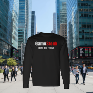 เสื้อยืดแขนยาวเกมสตองค์ รุ่น I Like The Stock สีดำ - Product Image 3