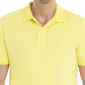 High Quality Solid <b>Yellow</b> <b>Men's</b> Casual for T-<b>Shirt</b> Custom Printed Embroidery OEM Logo Wholesale Short Knitted 100% Cotton - Product Image 5