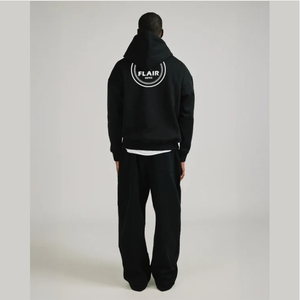 Sweat à capuche oversize en molleton de coton mélangé de haute qualité, design épaules tombantes, grammage lourd pour l'hiver, unisexe, premium - Product Image 3