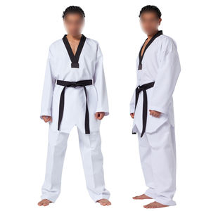 Ropa de artes marciales de lucha en un color sólido más nuevo en talla grande uniforme de taekwondo superventas haga su propio uniforme de Taekwondo - Product Image 6