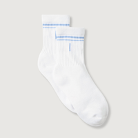 Chaussettes à rayures avec logo en jacquard classique personnalisé pour hommes semelle rembourrée en coton respirant résistant pour des vêtements de sport décontractés