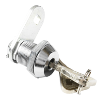 Cylindre de serrure à came pour distributeur automatique, haute sécurité, mécanisme à clé plate finlandaise, 2 clés, finition chromée, alliage de zinc, ABA