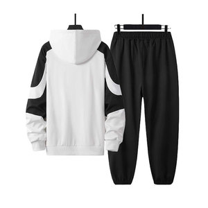 Latest Design Winter Men's <b>Tracksuit</b> Set Causal Long Sleeve Black Color <b>Plain</b> <b>Tracksuit</b> For Sale - Product Image 2
