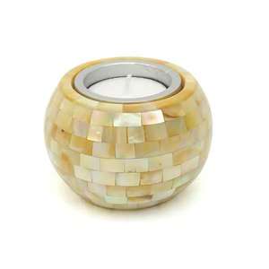 Bougeoir en bois carré de qualité supérieure fait à la main nacre pour Noël Pâques Saint Valentin - Product Image 4