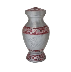 Urne commémorative en aluminium pour cendres Urne commémorative en aluminium de couleur bleue du fabricant exportateur en Inde - Product Image 5