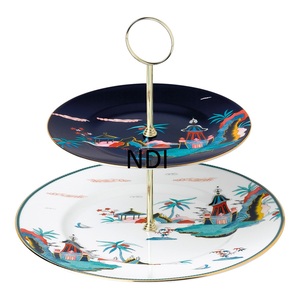 ฐานวางเค้กหินอ่อนสีน้ำเงินรูปหกเหลี่ยมสไตล์เยอรมัน พร้อมฐานโลหะดีไซน์พิเศษ สำหรับงานเฉลิมฉลองสุดหรู - Product Image 3