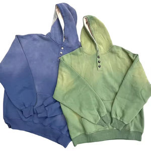 Sudadera con Capucha OEM para Hombre, Oversize, de Invierno, con Efecto Desgastado, Personalizada, de Algodón Grueso de 500 Gsm, Ecológica, con Lavado Vintage - Product Image 2