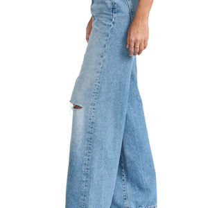 2025 nouveauté femmes droite en détresse jean pantalon respirant Street Wear Denim conception la plus populaire - Product Image 6