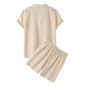 2025 Conjunto de camiseta informal para hombre, ropa de verano para hombre, conjunto de pantalones cortos hechos de algodón, Conjunto de camiseta y pantalones cortos para hombre, OEM personalizado - Product Image 6