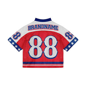 เสื้อยืดกีฬาผ้าตาข่ายคอวีแขนครึ่งแขนพิมพ์ลายดิจิทัลเสื้อยืด-สำหรับทั้งชายและหญิงแห้งเร็วระบายอากาศได้ดีแบรนด์ตามสั่งชื่อทีม - Product Image 4