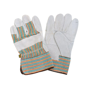 Gants de travail en cuir de vachette fendu bon marché de haute qualité Logo personnalisé en cuir fendu Gants de travail de sécurité robustes Stock - Product Image 2