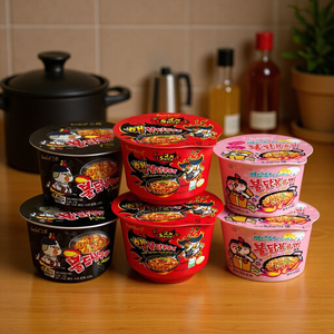 Samyangs Carbonara Hot Chicken Ramen Cup 70g 24 tasses par palette, carton prêt pour la distribution en gros aux chaînes de supermarchés - Product Image 6