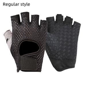 Venta al por mayor logotipo personalizado antideslizante Fitness levantamiento de pesas transpirable medio dedo mano deportes gimnasio guantes para hombres mujeres - Product Image 3