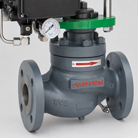 Vanne de régulation pneumatique à bride avec positionneur électropneumatique, personnalisable OEM, DN40 PN16 pour le contrôle du débit et de la pression dans les conduites industrielles