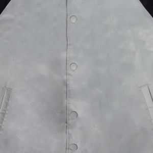 Meilleure qualité supérieure, vente en gros, veste en satin élégante pour hommes, blouson bombardier à col zippé noir en polyester à une couche pour hommes - Product Image 5