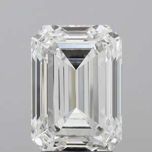 Piedra de laboratorio de corte esmeralda de 3,01 quilates con certificación IGI Color E VS1 Clarity Lab-Stone - Product Image 1