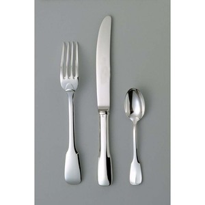 Ensemble cuillère fourchette paille en acier inoxydable plaqué argent Nouveau design Poignée design triangle fini mat - Product Image 2