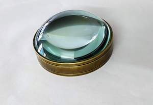 Proveedor al por mayor Lupa de latón del fabricante indio Forma de cúpula Vidrio transparente Anillo de latón de 3 pulgadas en la base - Product Image 2