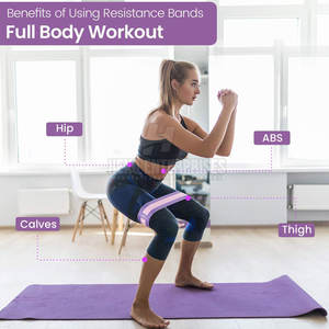Yoga Ejercicio Entrenamiento Personalizado Elástico Ajustable Fitness Booty Band Banda de resistencia para mujeres - Product Image 4