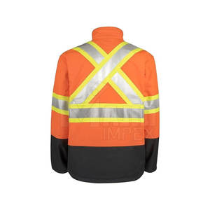 เสื้อแจ็คเก็ตนิรภัยสะท้อนแสงแบบเรืองแสง สำหรับงานก่อสร้างกลางแจ้ง มองเห็นได้ชัดเจน - Product Image 2